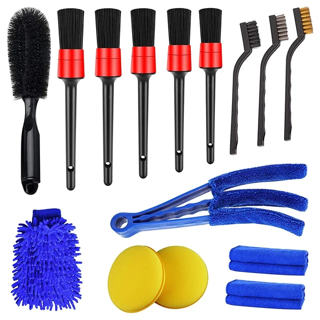 1x 18 Motorcycle Wheel Cleaning Brush Car Tire Spoke Chain Wash Tool  Universal