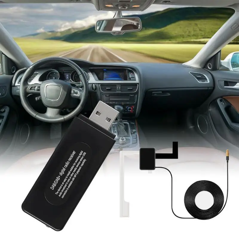 Портативный автомобильный DAB/DAB+ Цифровая литиевая батарея адаптер USB RDS fm-радио приемник с антенной подходит для всех моделей на рынке