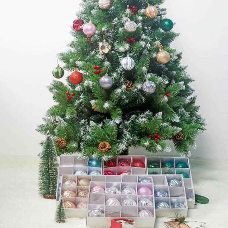 

12PCS 6cm Christmas Tree Decor Ball Bauble Christmas Party Hanging Balls Ornament Home DIY Decoration for Home Xmas Decor Gift