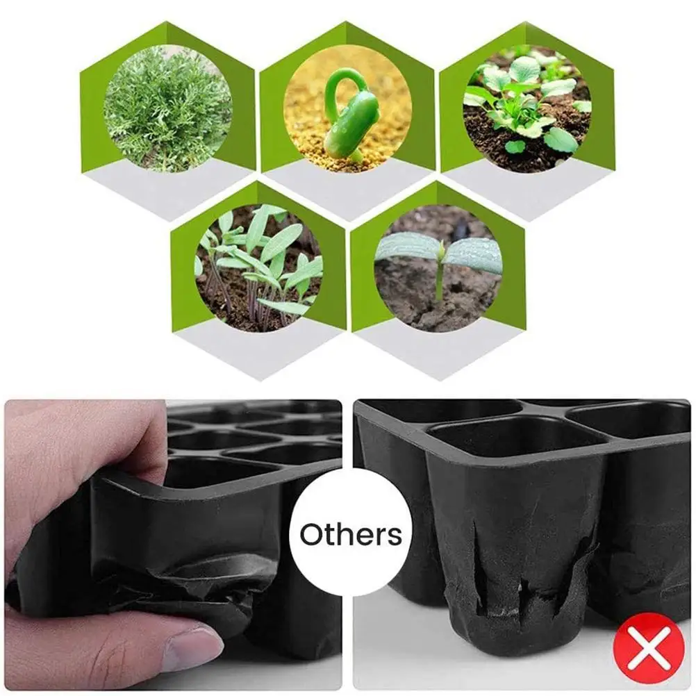 6 Pcs Greenhouse Propagation Box 12 Cells Plants Tray Indoor Mini Greenhouse Propagation Sets with Lid and Ventilation
