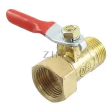 Мужской и Женский 3/" PT нарезной красный Рычаг Ручка латунный шаровой клапан