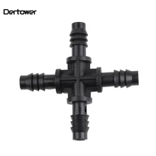 10 шт. микро капельного орошения шлангов все 8/11 мм трубы четыре способа соединитель используется для орошения трубы Барб шланг фитинг IT068