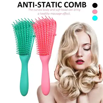 

Brush Promote Blood Circulation Massage Combs Eight-claws Comb Anti-Static Rubber Handle Scalp Massage Comb