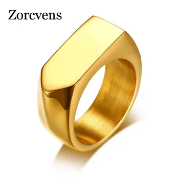 

ZORCVENS 2020 New Vitality Ring in Black Stainless Steel Flat Top Ring for Men Male Jewelry Anel Aneis Masculinos Anillos