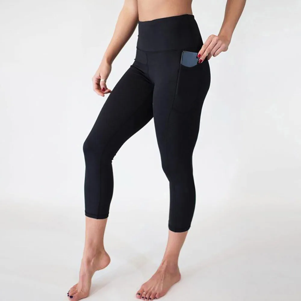 Legins Women Sports Crop Workout Top Quality Solid Running Capris Pocket Thick Material Bodybuilding Exercise Skinny Leggings Legins Women Sports Crop Workout Top Quality Solid Running Capris Pocket Thick Material Bodybuilding Exercise Skinny Leggings