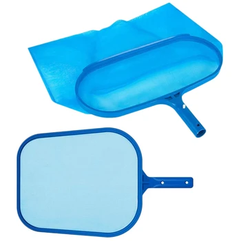 

2PCS Pool Skimmer Net Heavy Duty Deep-Bag Leaf Pool Rake & Leaf Skimmer Net with Medium Fine Mesh Fits Standard Pole