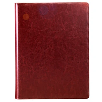 

Dark Brown Office Folder A4 Multi-Function Binder Plywood Pu Belt Manager Pin Pin Folder Information Booklet with 12-Bit Calcula