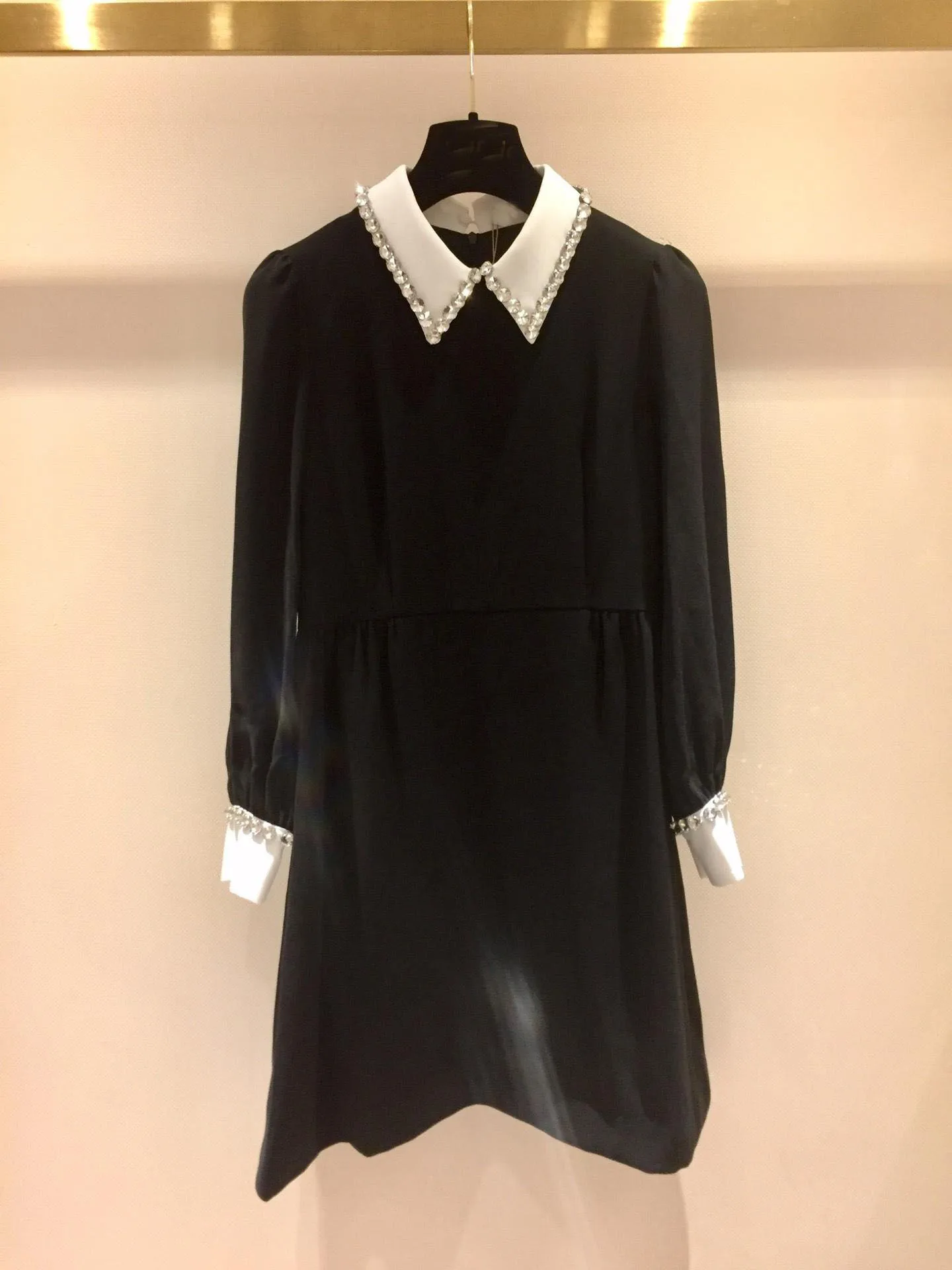 

high quality women velvet diamonds long sleeve dress rmsx 7.28