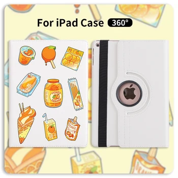 

Leather 360° Rotatable Back Case iPad 7th Generation Mini 2 Case ice Cream iPad Cover For 2020 iPad Pro 11 12.9 10.5-inch