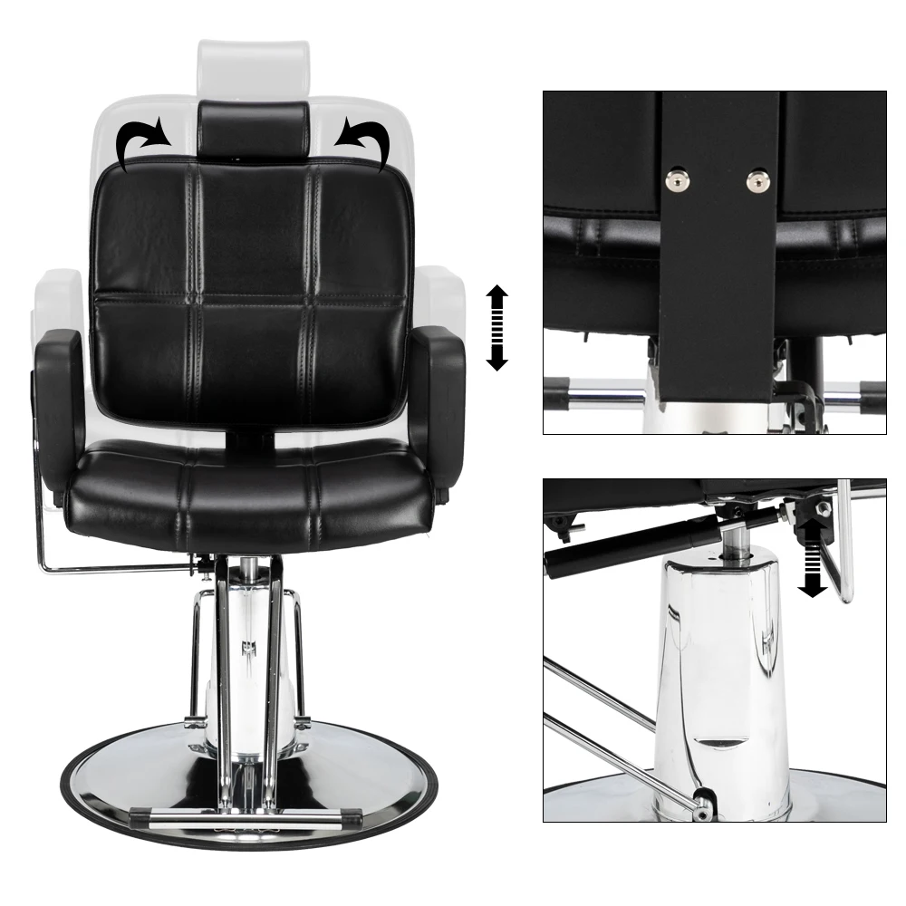 Barber Chair Reclining Haircut Lady Chair Hairdressing Chair Beauty Salon Chair Black Us Warehouse In Stock Barber Chairs Aliexpress