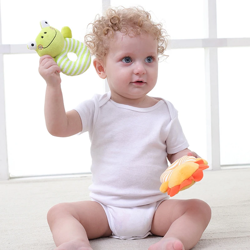 Игрушка для младенцев Toyss, Детский слон, лев, олень, животные, колокольчик, кольца-погремушки, мягкая плюшевая игрушка для малышей