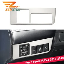 Zeratul Auto para Toyota RAV4 Rav 4 2016   2019 espejo retrovisor del coche Panel ajuste cubierta de interruptor de la cabeza de botón de luces cubiertas de molduras