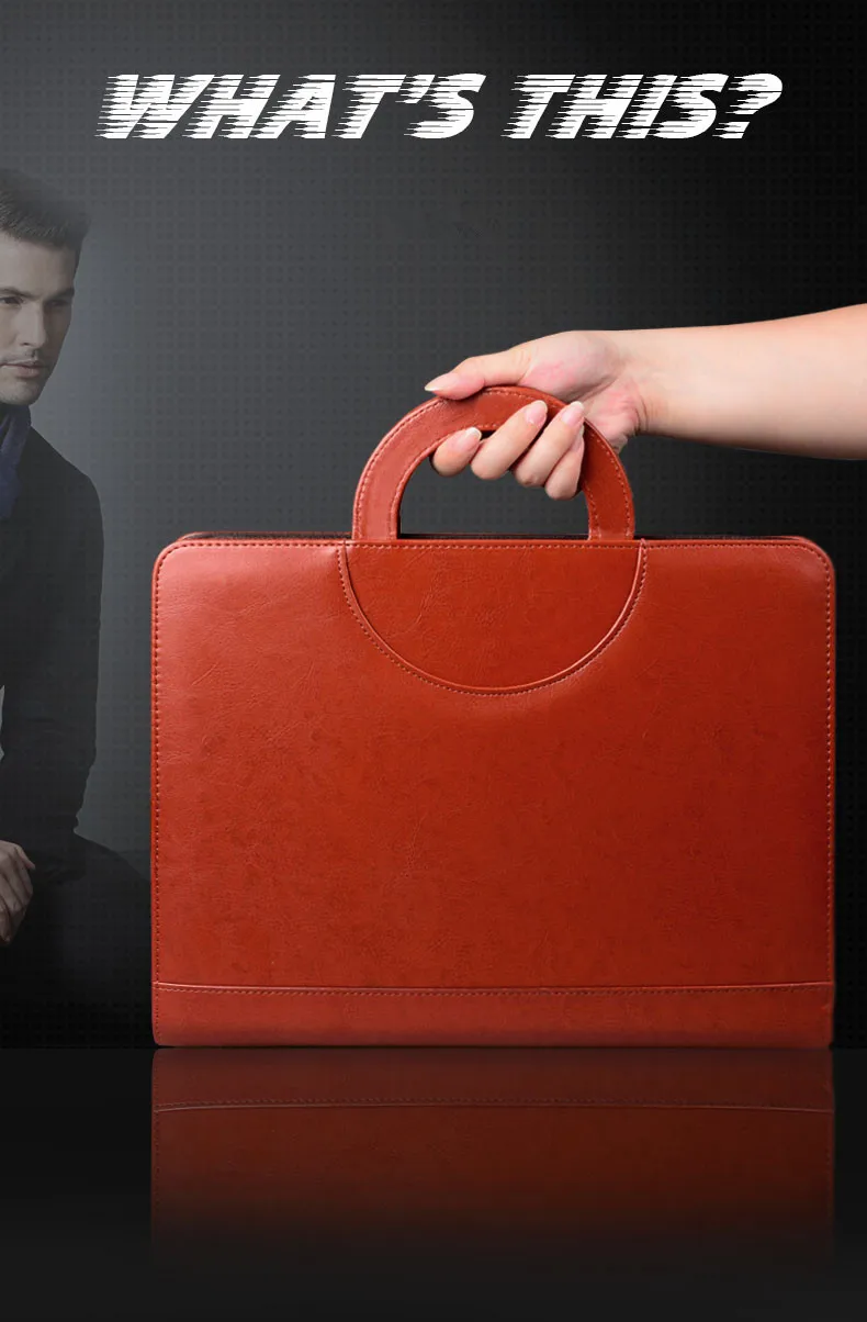 A4 папка для документов A4 Padfolio кожаная портативная папка для файлов Padfolio с папка c калькулятором менеджером офиса школы