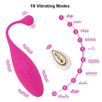Wireless Remote Vibrator Egg 10 Speeds Sex Toys for Women Anal Clitoris Stimulation Vaginal Tighten Exercise Vibrator for Women 4