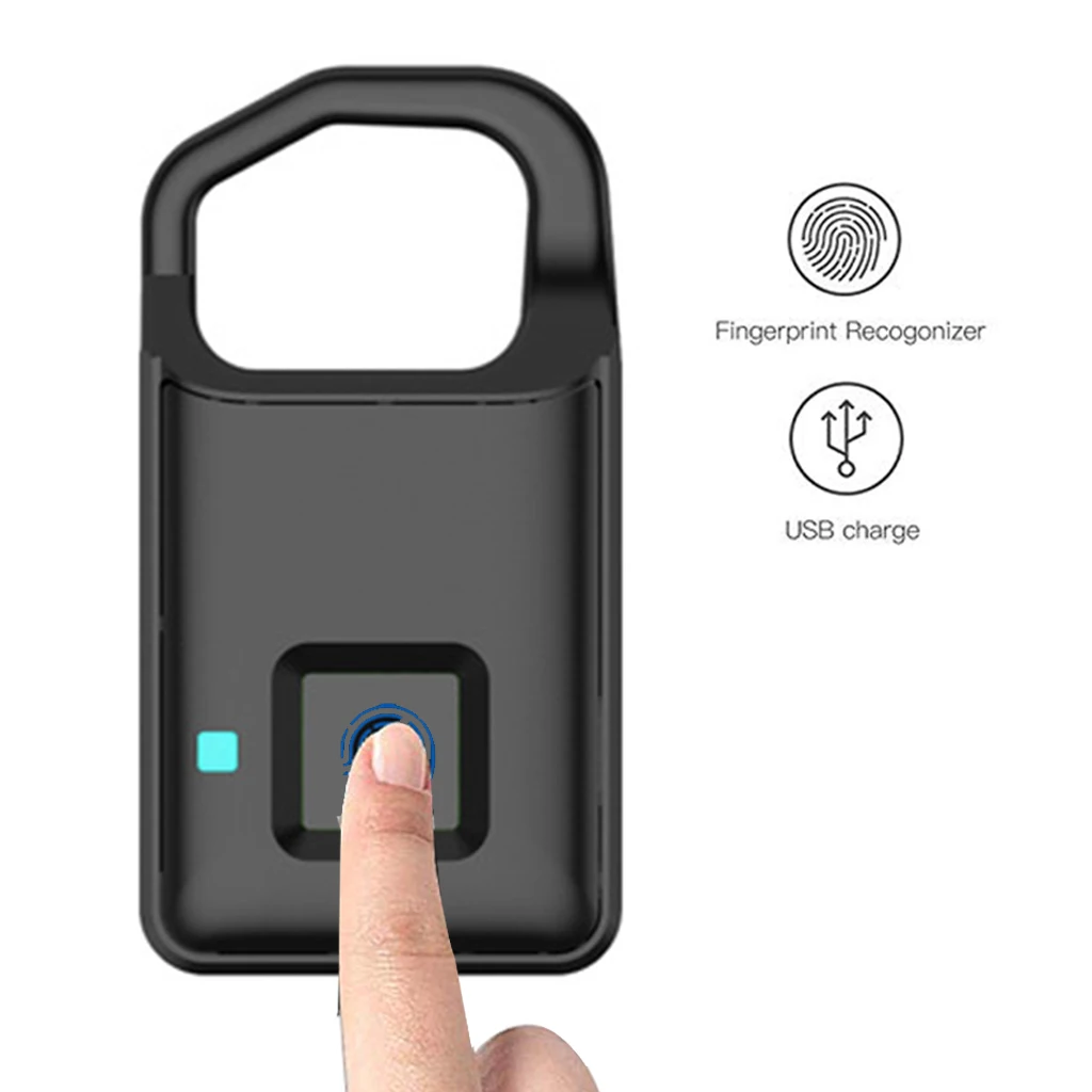 

Smart Fingerprint Padlock P4 Waterproof Anti-Theft Keyless USB Rechargeable Waterproof Security Lock For Backpack Luggage Office