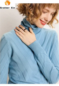 

Autumn Women 2020 Sweater Long Sleeve Women Wool Knitted Turtleneck Soft Sweater And Pullovers Basic Pull Femme Tricot