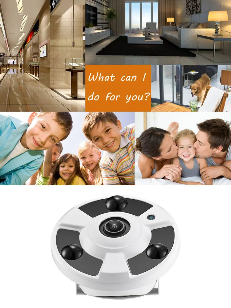 

H.265 IP Camera Audio Mic 1.7MM Fisheye Lens 5MP 4MP 2MP Panoramic ONVIF Surveillance Outdoor Xmeye