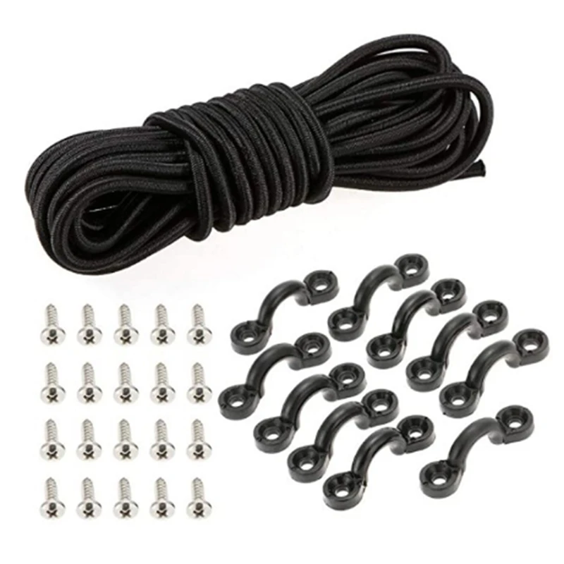

Strong Elastic Bungee Rope Shock Cord Tie Down Diy Accessory for Kayak g Boat Caravans