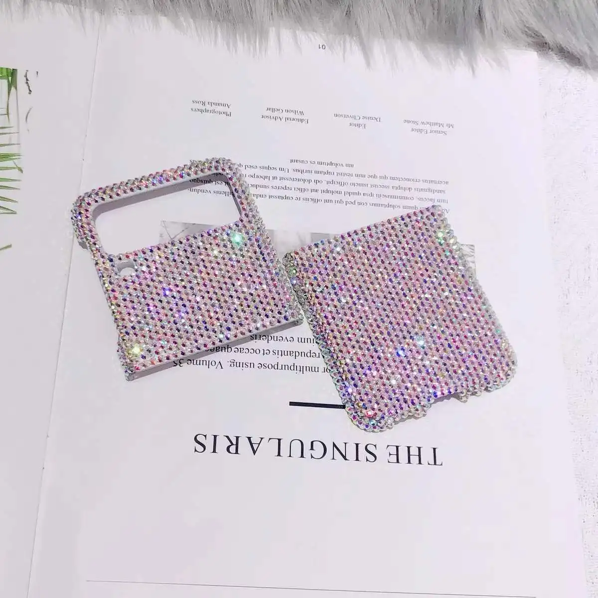 Custodia Per Telefono Lussuosa Ed Elegante Per Samsung Galaxy Z Flip 5 4 Fold 5 4 Z Flip 3 Z Fold3 Z Flip 2 Bling Strass Gemma Diamante