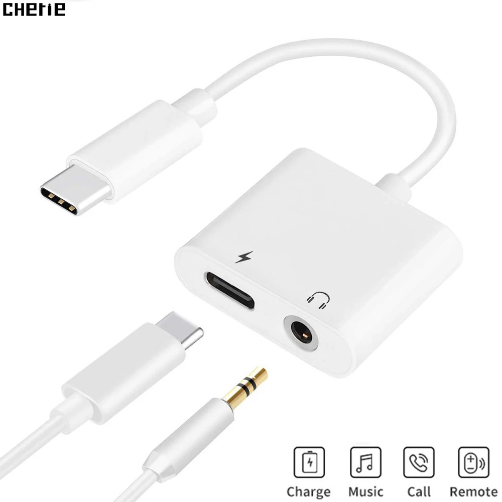 Cherie type C 3,5 мм адаптер для наушников для huawei Xiaomi Oneplus samsung разъем для зарядки наушников аудио разветвитель зарядное устройство