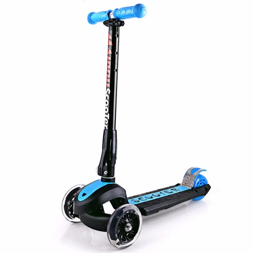 Складной 3 колеса скутеры Детские регулируемая высота алюминиевый сплав самокат с город флэш-ролик скейтборд для детей