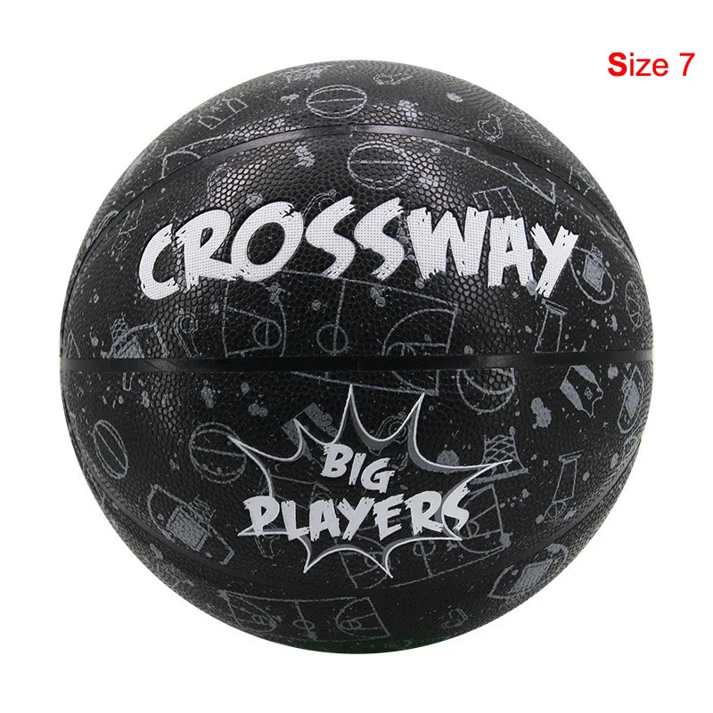 Лидер продаж, новинка, брендовые дешевые баскетбольные мячи CROSSWAY L702, Официальный баскетбольный мяч из искусственной кожи, Размер 7,, с сетчатой сумкой+ игла - Цвет: Size 7 As the show