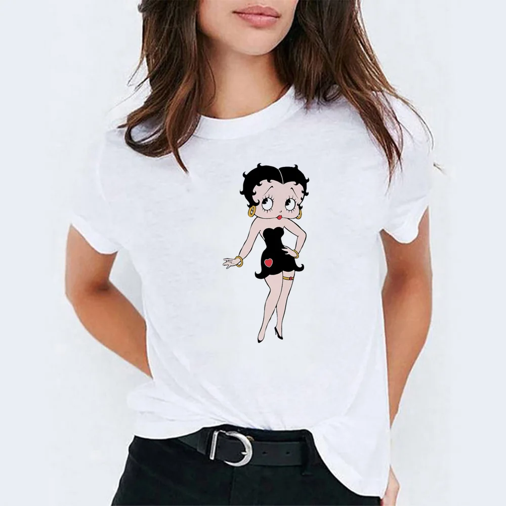 Betty Boop футболка женская летняя Эстетическая женская одежда футболка с Микки Маусом Женская Модная стильная женская футболка - Цвет: 7