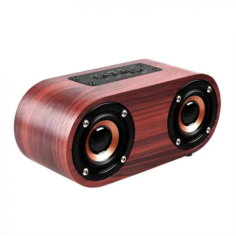 Q8 6 Вт деревянный двойной рог 4,2 Bluetooth беспроводной динамик поддержка AUX кабель подключения и TF карты воспроизведения для смартфонов