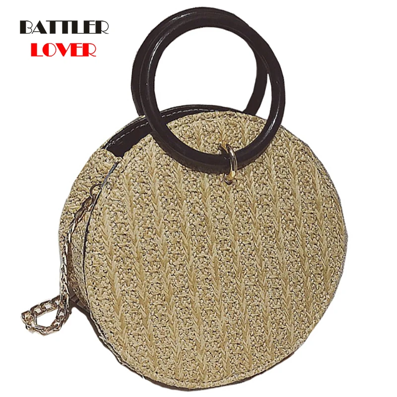 2019 Womens Vintage Beach Straw Bag Ladies Handmade Woven Rattan Messenger Handbag Summer Bali Bohemian Crossbody Shoulder Bag