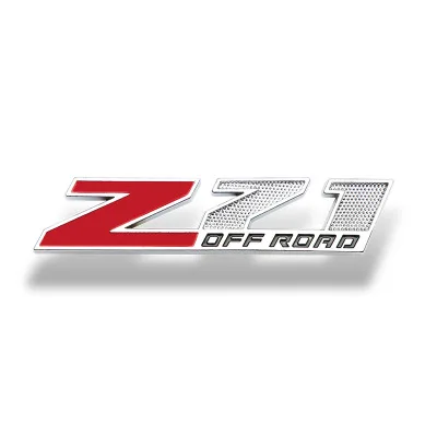 Автомобиль Стайлинг 9*2 см цинкового сплава покрытие Z71 внедорожная Эмблема для задней задний значок боковые логотипы автомобили стикер тела красный черный - Цвет: Red Z71 OFFROAD 1pc