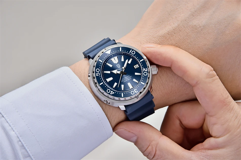 PAGANI DESIGN New 45MM Tuna Diving Wristwatch Men's 300M Waterproof Mechanical Automatic Watches Ceramic Bezel Relogio Masculino