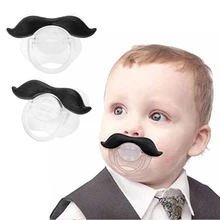 

2022 TYY 1pcs Spoof Beard Pacifier Food Grade Silicone Funny Baby Dummy Nipple Teethers Toddler Orthodontic Soothers Teat Baby