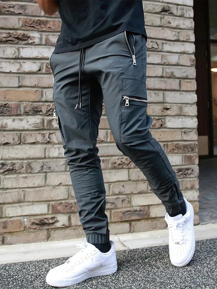YYG Men Stylish Straight Leg Zipper Outdoor Multi Pockets Cargo Shorts