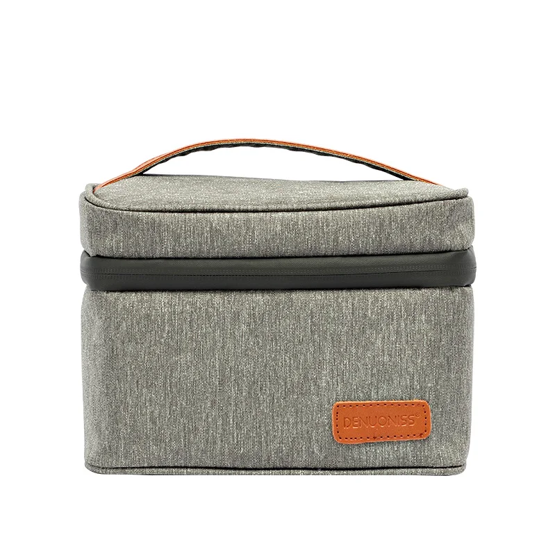 DENUONISS водонепроницаемый Термосумка для пищи, необходимый мешок для пикника унисекс термальные куколные столовые принадлежности сумка-тоут термо-сумка - Цвет: B271-Gray
