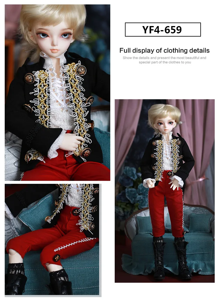 BJD одежда Minifee Dbust body Soom girl body and Bory F4 boy body 1/4 BJD платье SD красивая кукла наряд аксессуары luodoll - Цвет: YF4-659