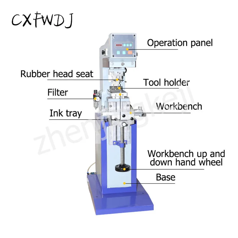 SYD-125-100 Ink Pneumatic Pad Printing Machine Pneumatic Production Date Coding Machine Inkjet Printer Printing Machine