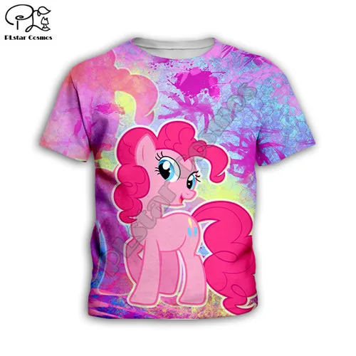 Kids t shirts Комплект детской одежды; осенние розовые толстовки с капюшоном для маленьких девочек с 3d принтом «Маленький Пони»; толстовки с героями мультфильмов; Милая уличная одежда для мальчиков; Детский костюм - Цвет: Kids t shirts
