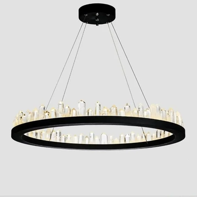 Modern LED Chandeliers lustre Crystal Chandelier Luxurious Circular Iceberg Lighting | Освещение