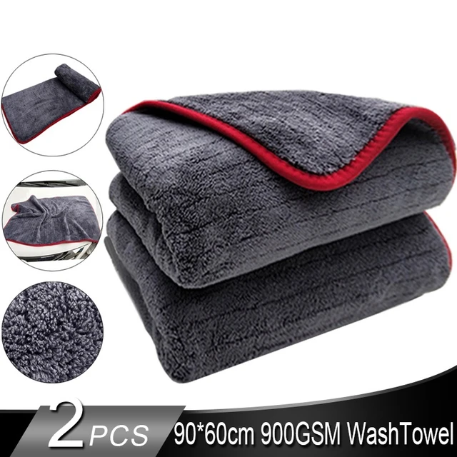 Microfiber Towel Car Wash Accessories 60*90cm Super Absorbency Car Cleaning  Cloth Premium Microfiber Auto Towel 900GSM - AliExpress