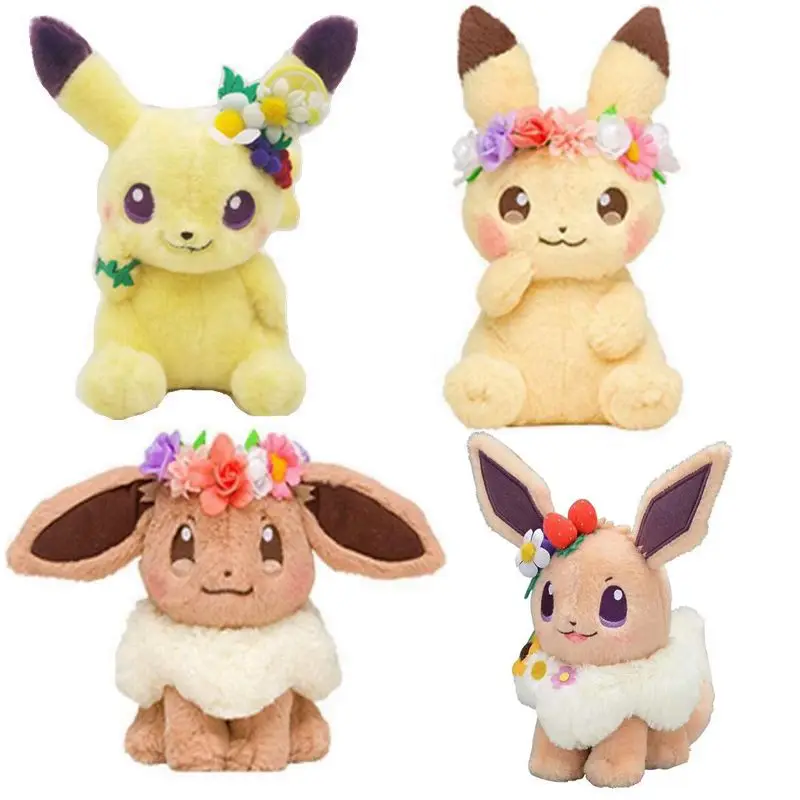 Весенний фестиваль Пасхальный Пикачу Eevee мягкие животные плюшевые игрушки