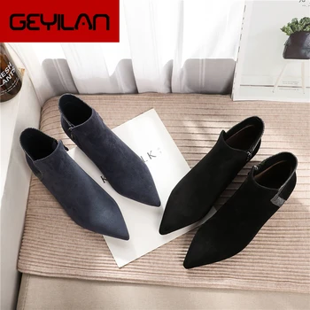 

Ankle Boots For Women Autumn Women High Heel Boots Fashion Sexy Boots Woman Shoes Luxury Stiefeletten Damen Leder Bota Feminina