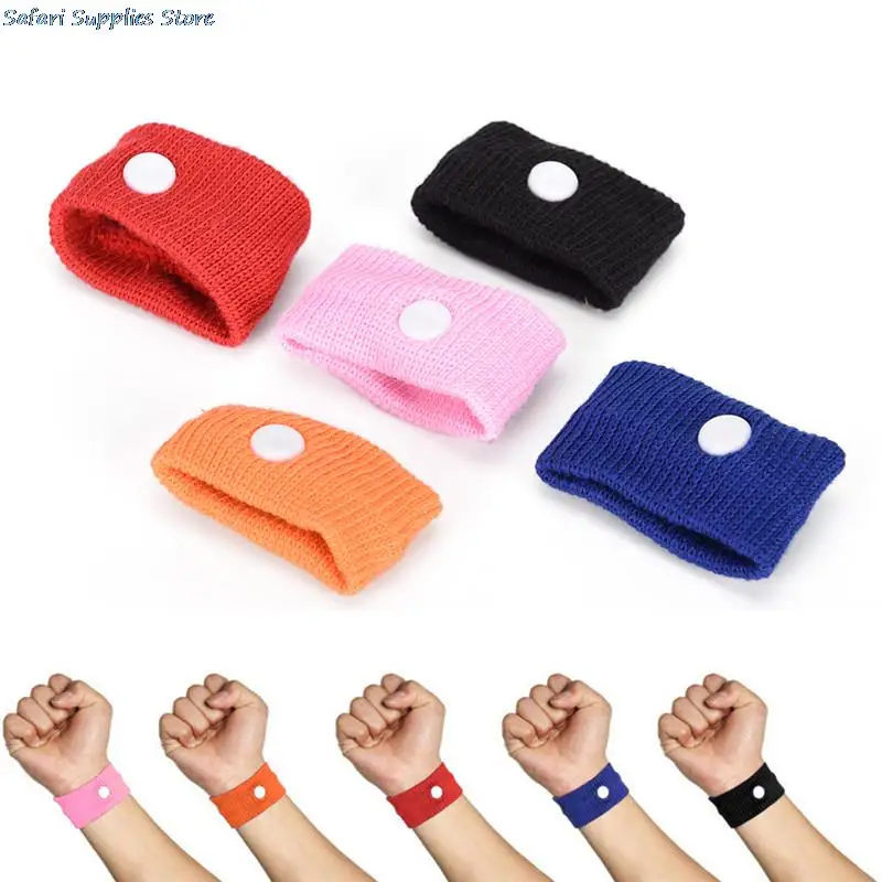 Anti Nausea Wristbands Car Motion Sea Sick Ship Plane Cotton Adjustable Travel Reusable Morning Sickness bracelet strap