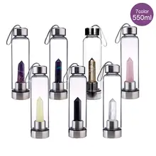 Горячая Прямая Натуральный прозрачный кристалл целебная обелисковая палочка кварцевые хрустальные бутылки для воды инструменты драгоценный камень подарок дорожная чашка