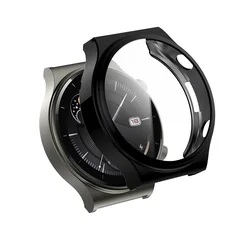Premium 360° Protective Case Cover for Smartwatch - TPU Screen Shield and Frame (Black)