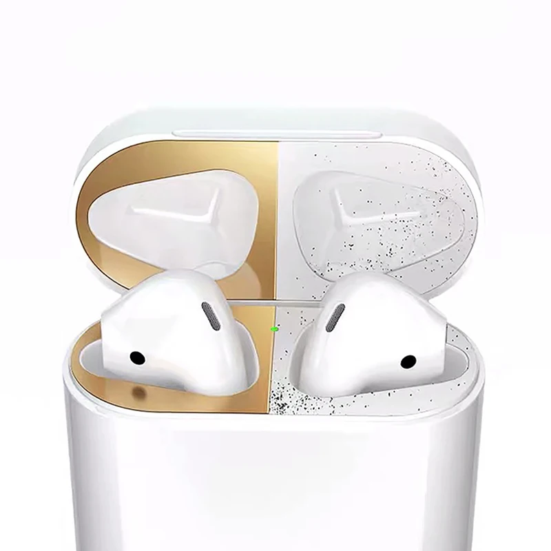 Для Apple Air Pods металлическая защита от пыли Защитная Наклейка Bluetooth наушники поколение 1 2 крышка Пылезащитная царапина наклейка