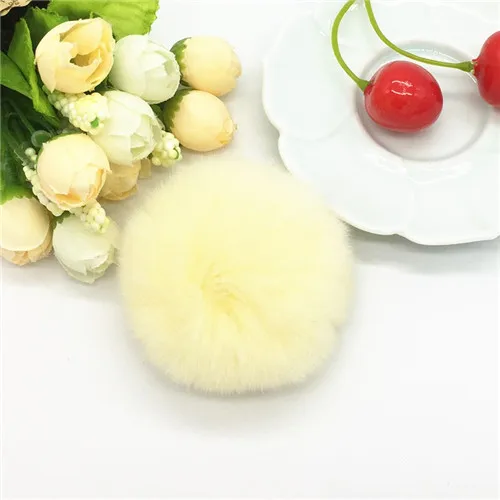 Garment Eyelets Real Rex Rabbit Fur Ball 6cm Pompom Car Pompon Rabbit Fur Ball for Keychain Fur DIY Bag Charms with Fluffy Bunny Ponpones Pins & Pincushions Fabric & Sewing Supplies