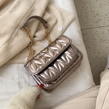 

HOCODO Fashion Vintage Flap Chain Shoulder Crossbody Bags Women Messenger Bags For Female High Quality Pu Ladies Handbags Clutch