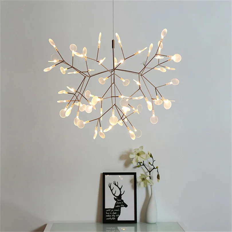 Art Decorate Tree Branch Led Pendant Light Acrylic Leaf Hanging Lamp Lustre For Living Room Art Decor Pendant Lamp 110V/220V