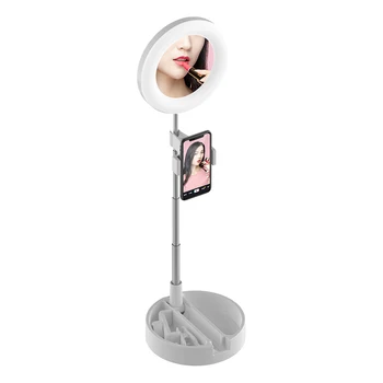 Preise Foto Studio Telefon Video Mini Desktop Tisch LED Ring Licht Fotografie Dimmbare Make-Up Ring Lampe AS99