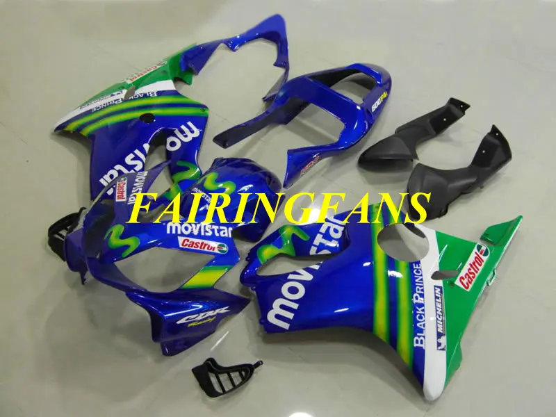 Мотоцикл обтекатель комплект для HONDA CBR600F4I 01 02 03 CBR600 F4i 600F4I 2001 2002 2003 синий зеленый Обтекатели на кузов+ подарки HV02